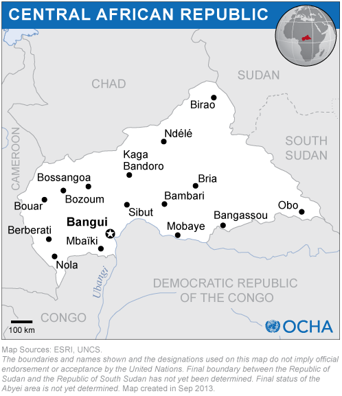 Central African Republic Map