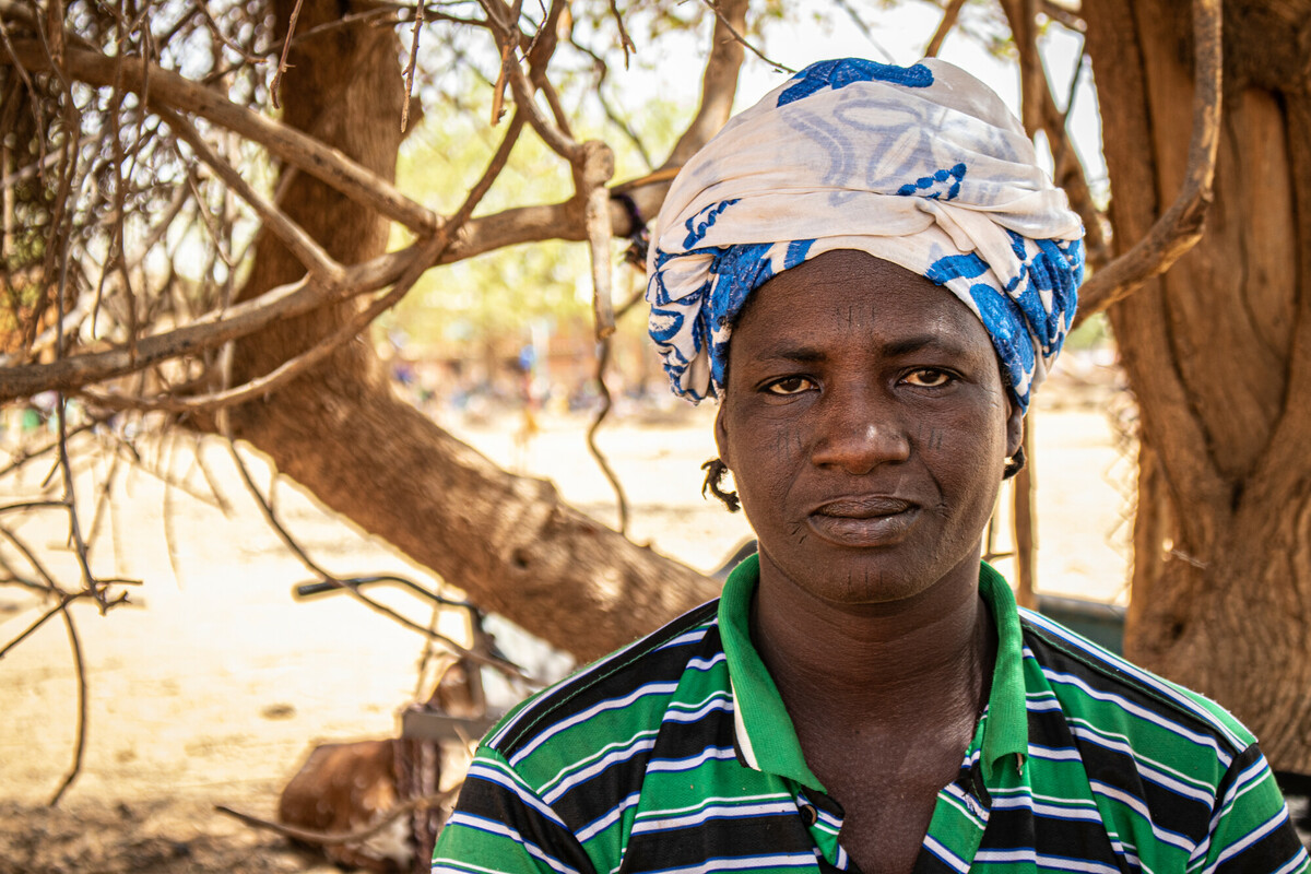 Maïga Abibou is an Internally Displaced Person (IDP) from Wapassi in the North region of Burkina Faso, who was displaced twice within a year.