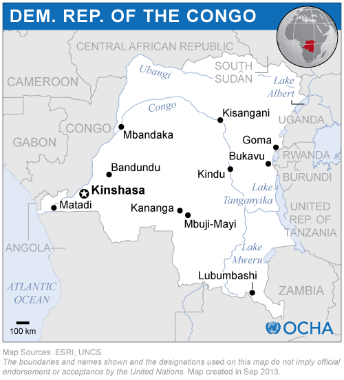Democratic Republic of the Congo Map