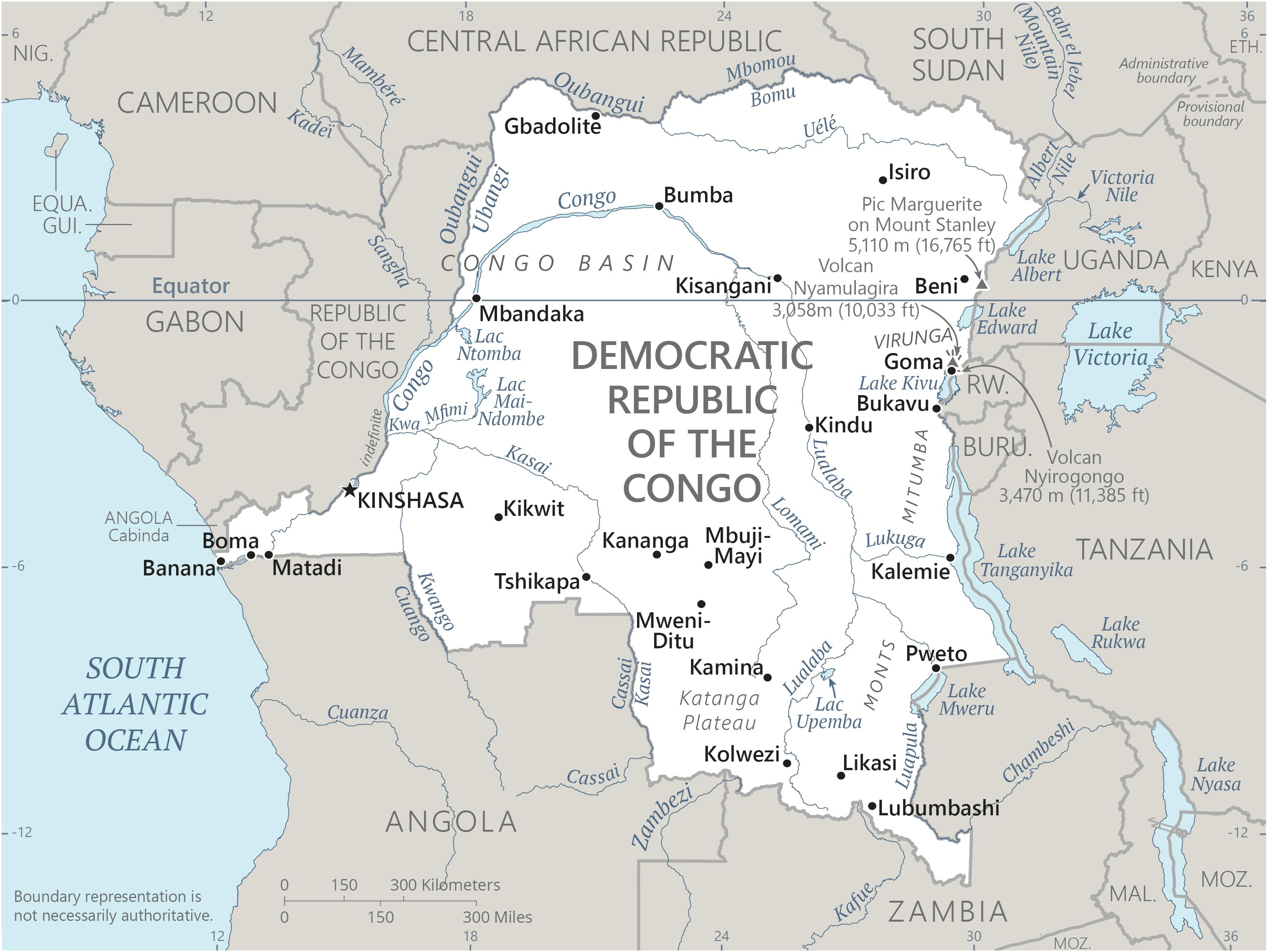 Map of DR Congo 