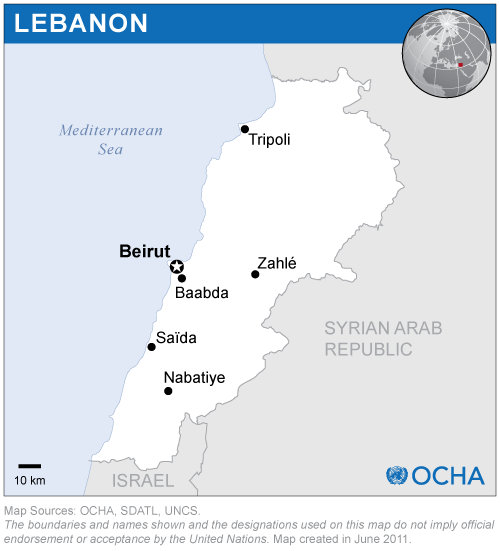 Lebanon Map