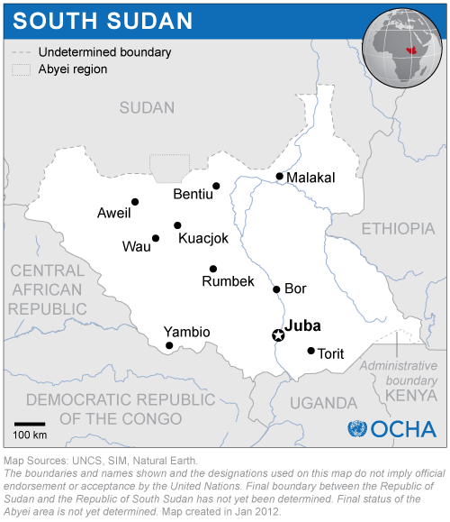 South Sudan Map