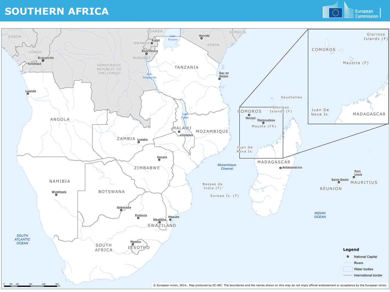 Southern Africa Region Map